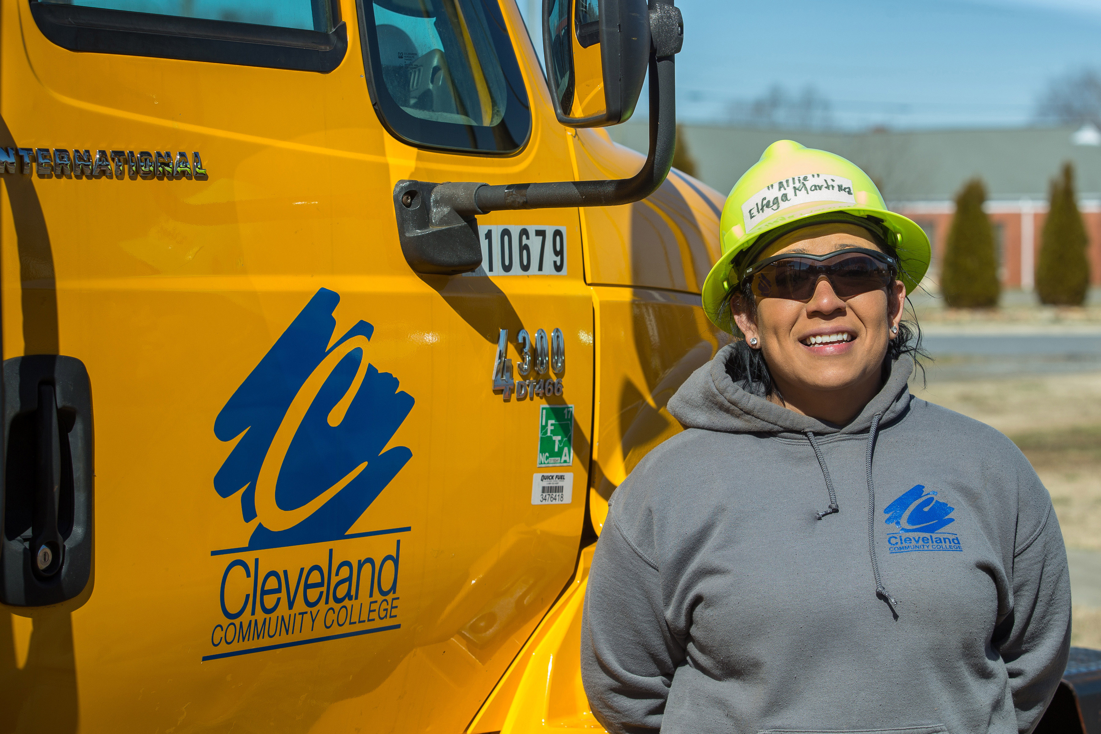 Female Electrical Lineworker Student